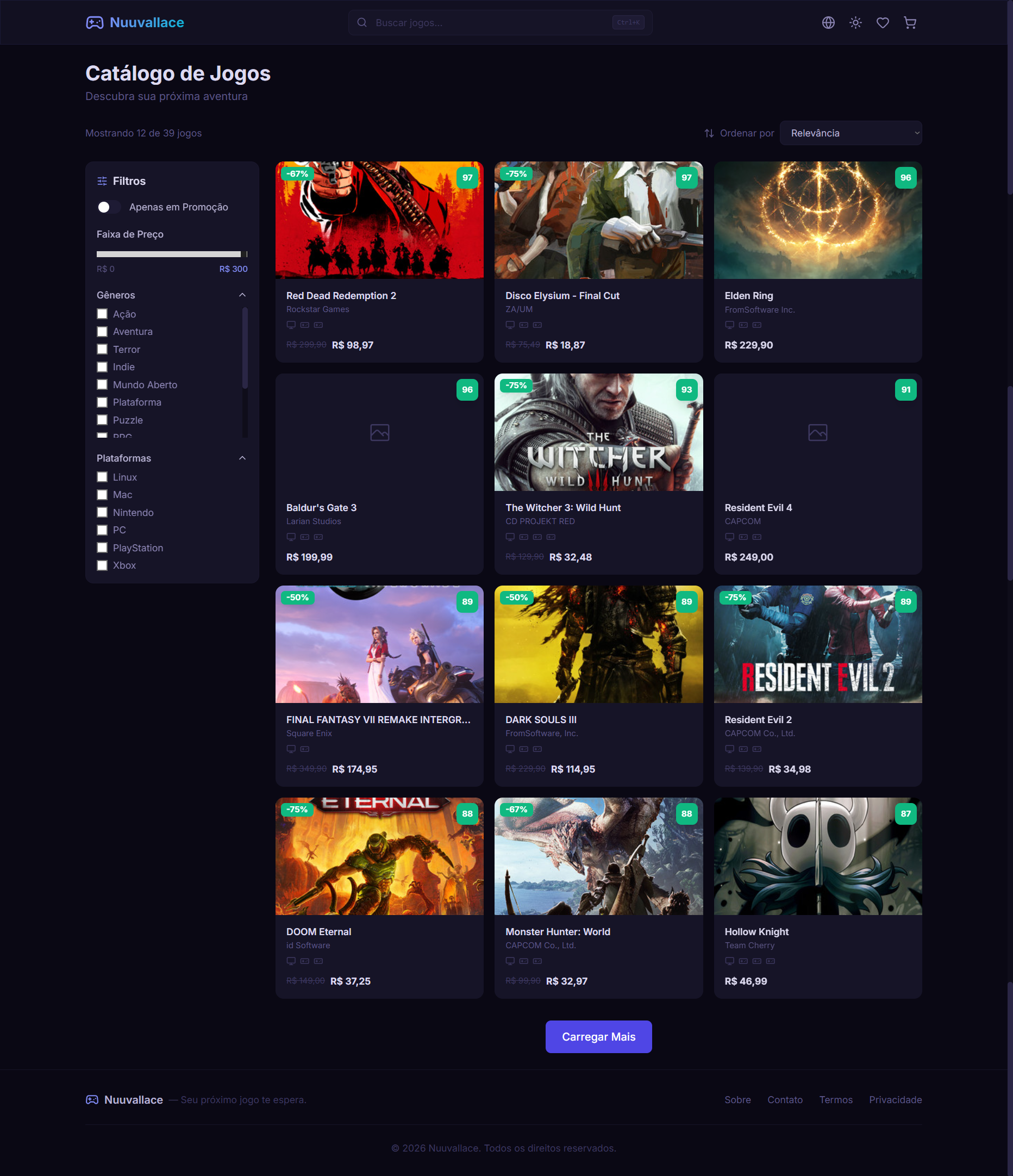 Nuuvallace — Game Store